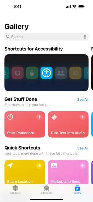 تطبيق Shortcuts