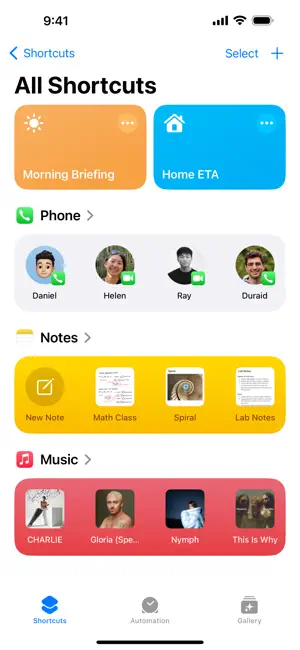 تطبيق Shortcuts
