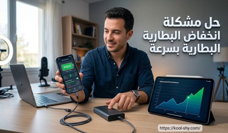 حل مشكلة انخفاض البطارية بسرعة | حلول فعالة لزيادة عمر البطارية